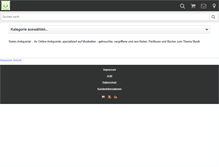 Tablet Screenshot of noten-antiquariat.de